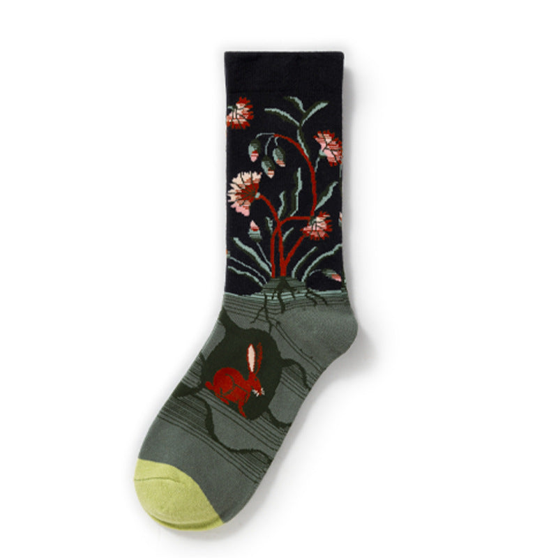 Gallery Edit Art-Inspired Combed Cotton Crew Socks