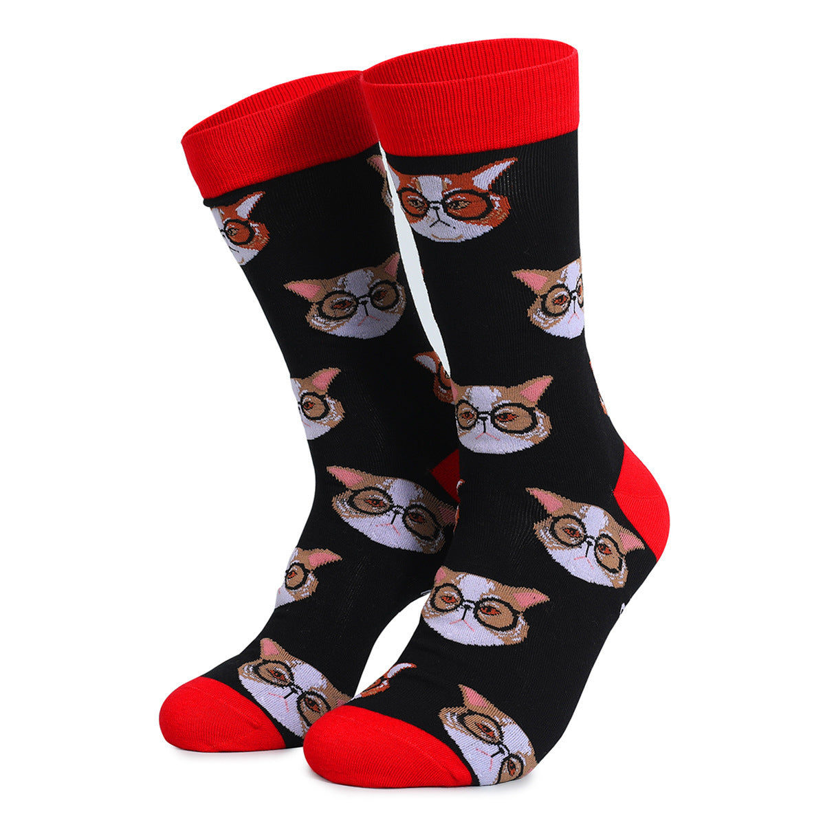 Unisex Funny Cat & Dog Crew Socks – “If You Can See These” Novelty Cotton Socks