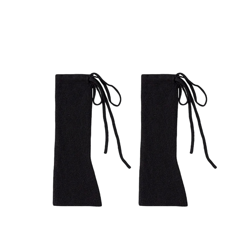Women’s Cream Ribbed Boot Warmers – Minimal Flared Slouch Calf Socks