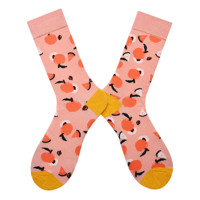 Women’s Pop-Art Produce Tall Socks – Colorful Everyday Cotton-Blend Socks