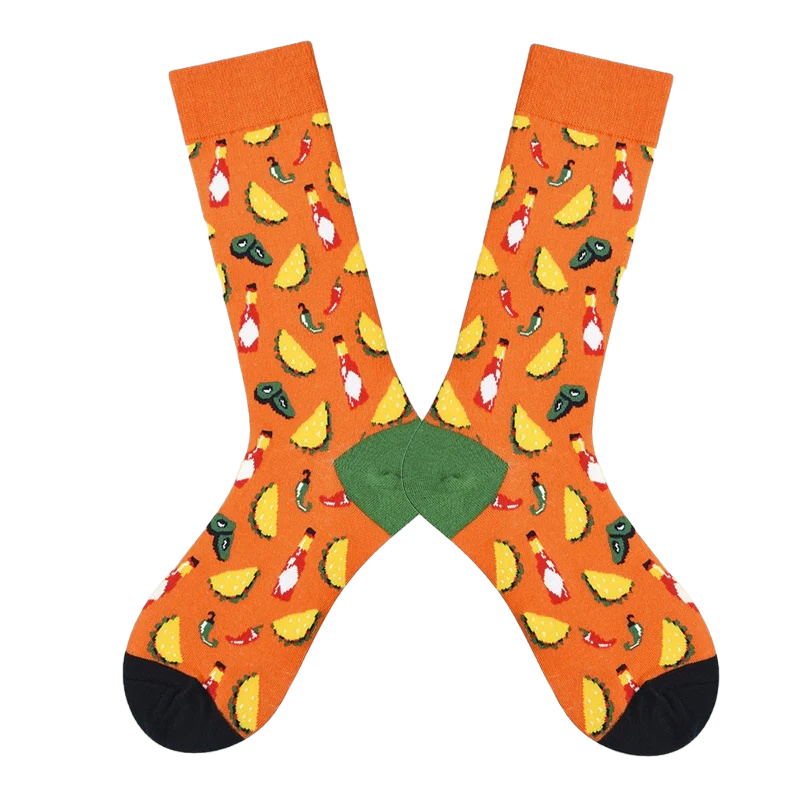 Women’s Scandinavian-Inspired Critter Long Socks – Vibrant Geometric Fashion Socks