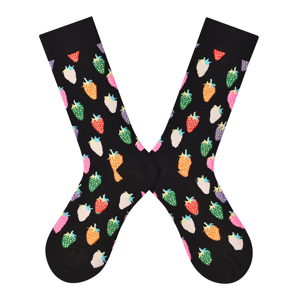 Women’s Whimsical Fauna Long Crew Socks – Cute Four-Season Cotton-Blend Socks