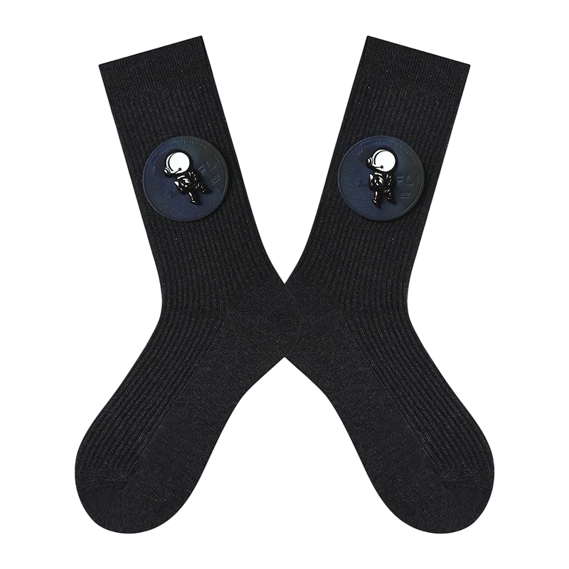 Women’s Safety-Pin Embellished Crew Socks – Alternative Street Style Socks