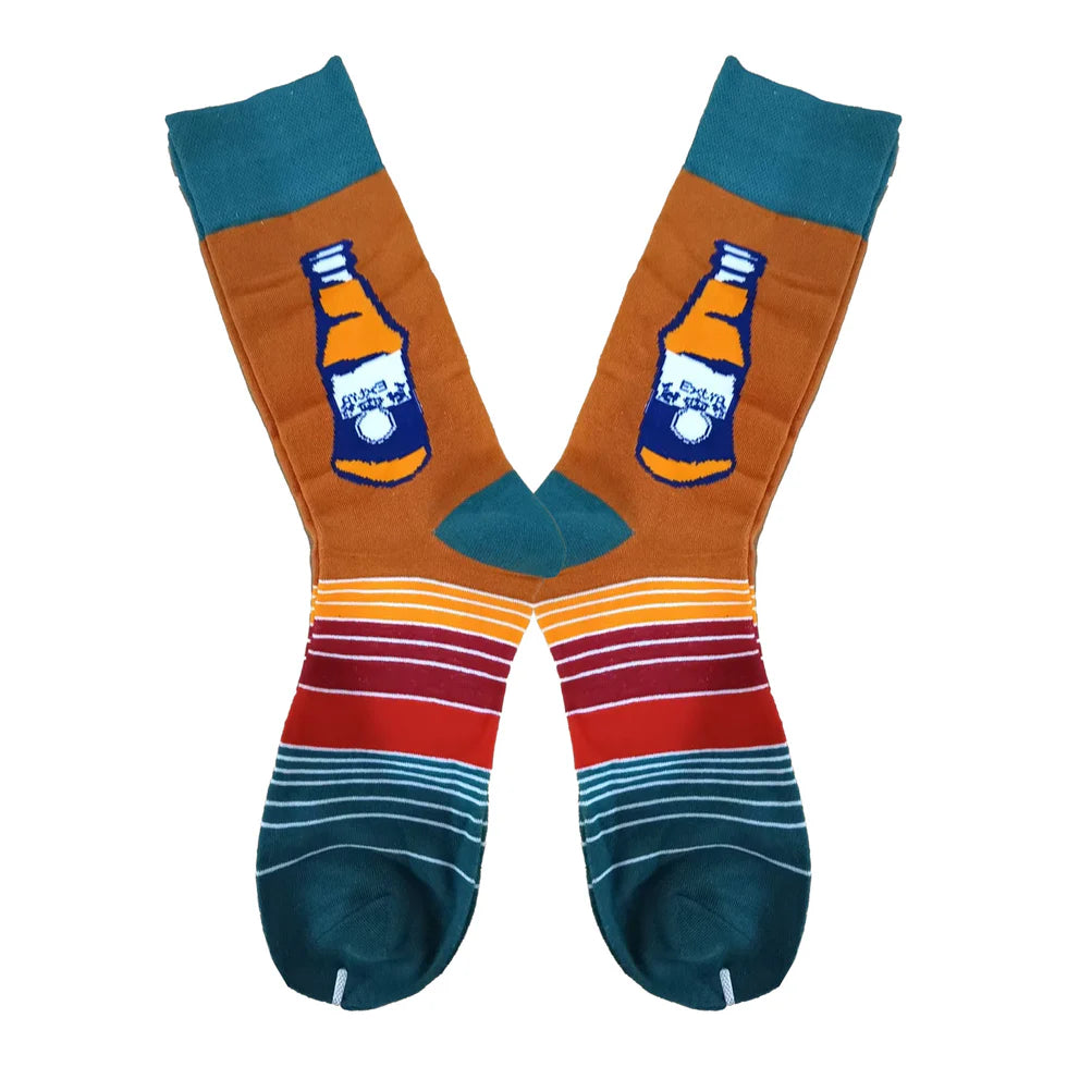 Men’s Harajuku-Inspired Crew Socks – Creative Cotton-Blend Streetwear Socks