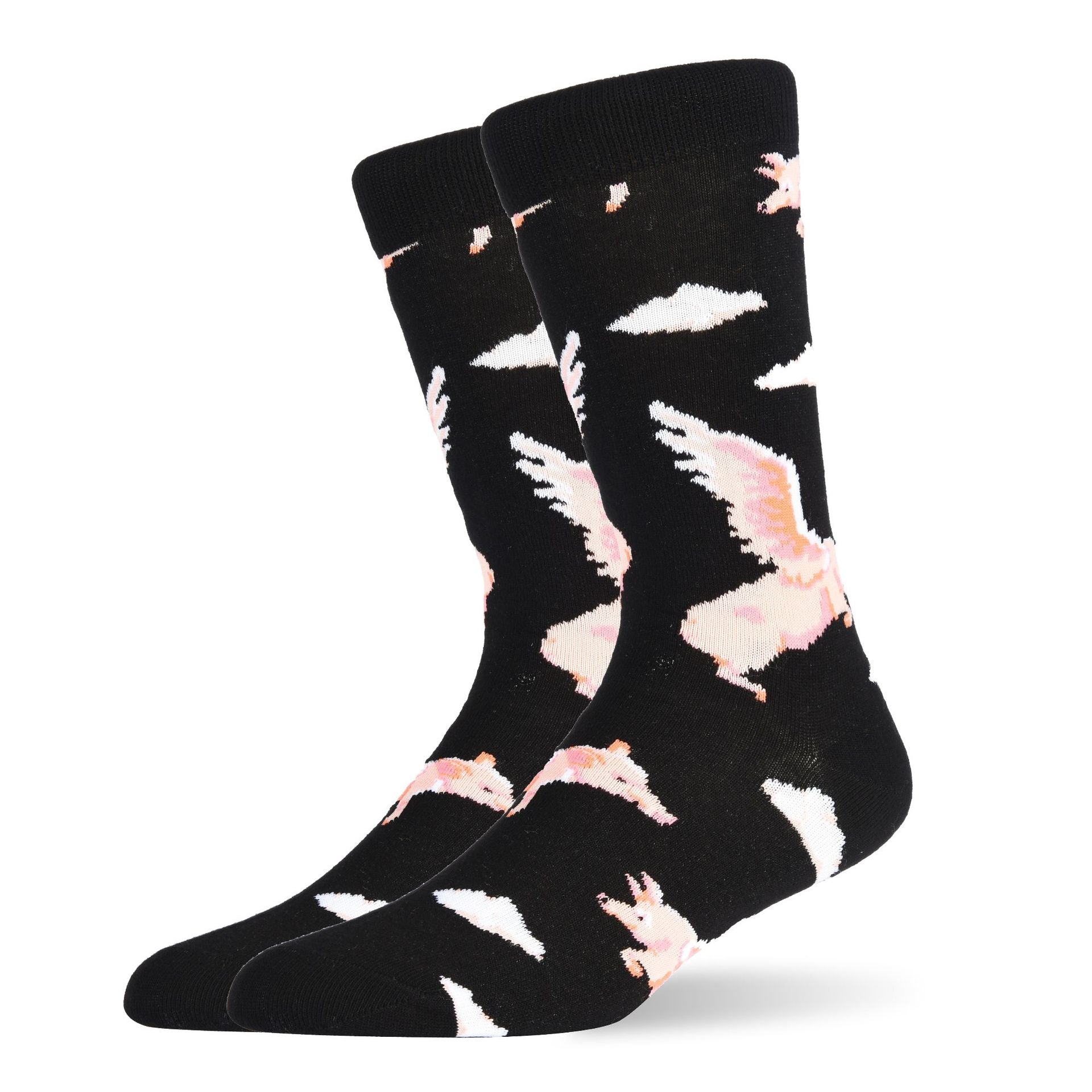 Men’s Dapper Shark High-Crew Socks – Creative Casual Winter Socks