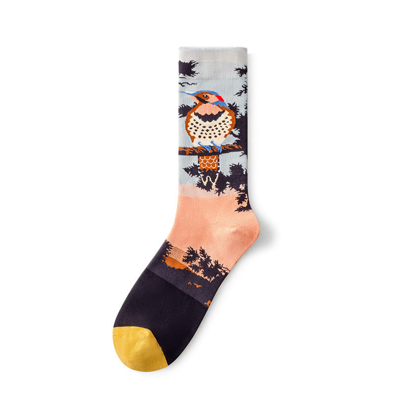 Gallery Edit Art-Inspired Combed Cotton Crew Socks