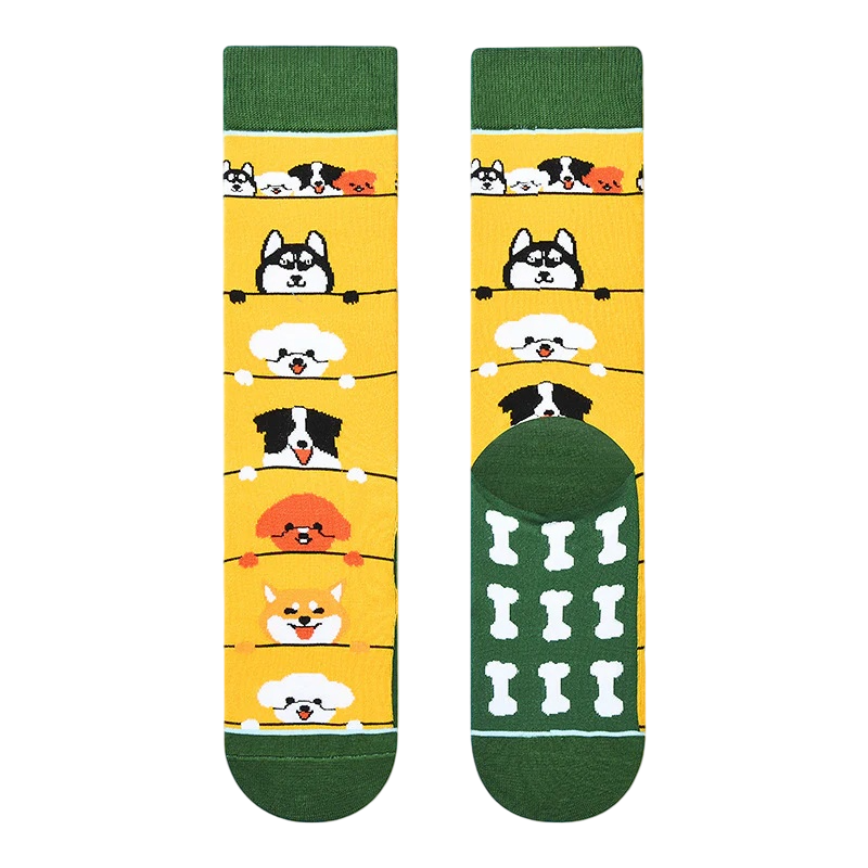 Women’s Whimsical Character Tube Socks – Moisture-Absorbing Cotton-Blend Winter Socks