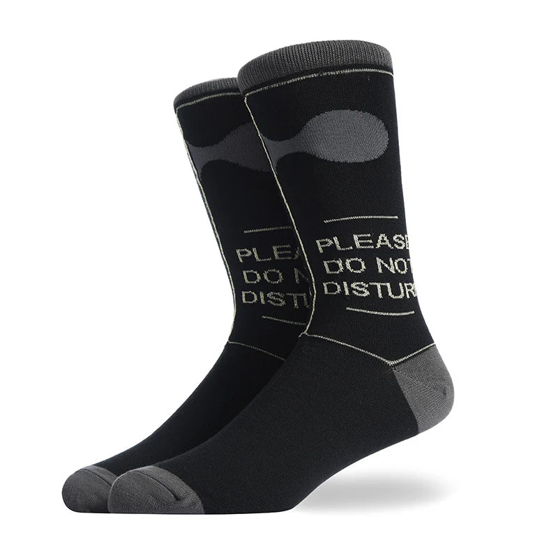 Men’s Diner Snack Mid-Calf Socks – Fun Cheeseburger and Fries Pattern Socks