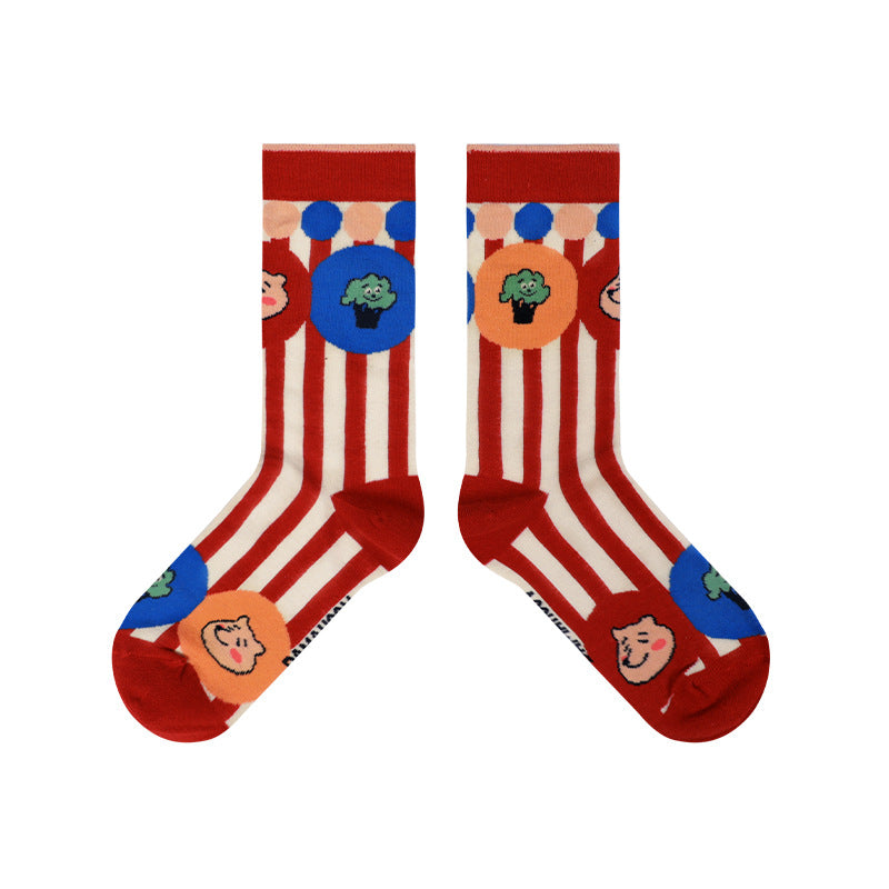 Women’s Cute Lounge Crew Socks – Lightweight Moisture-Absorbing Home Socks
