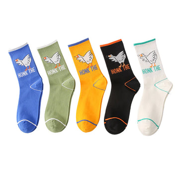 Women’s Sweet Stitch Detail Crew Socks – Lightweight Spring Autumn Cotton Socks