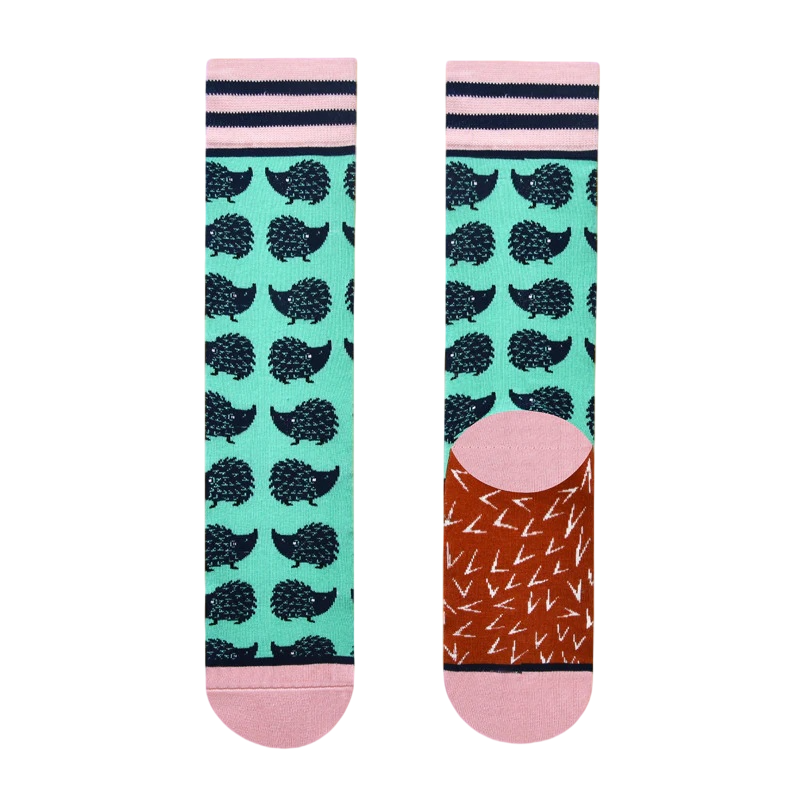 Women’s Creative Sketch Mid-Calf Socks – Playful Everyday Cotton-Blend Socks