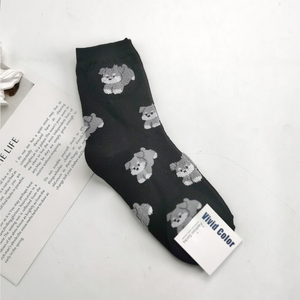 Women’s Campus Animal Crew Socks – Cute Moisture-Absorbing Cotton Socks