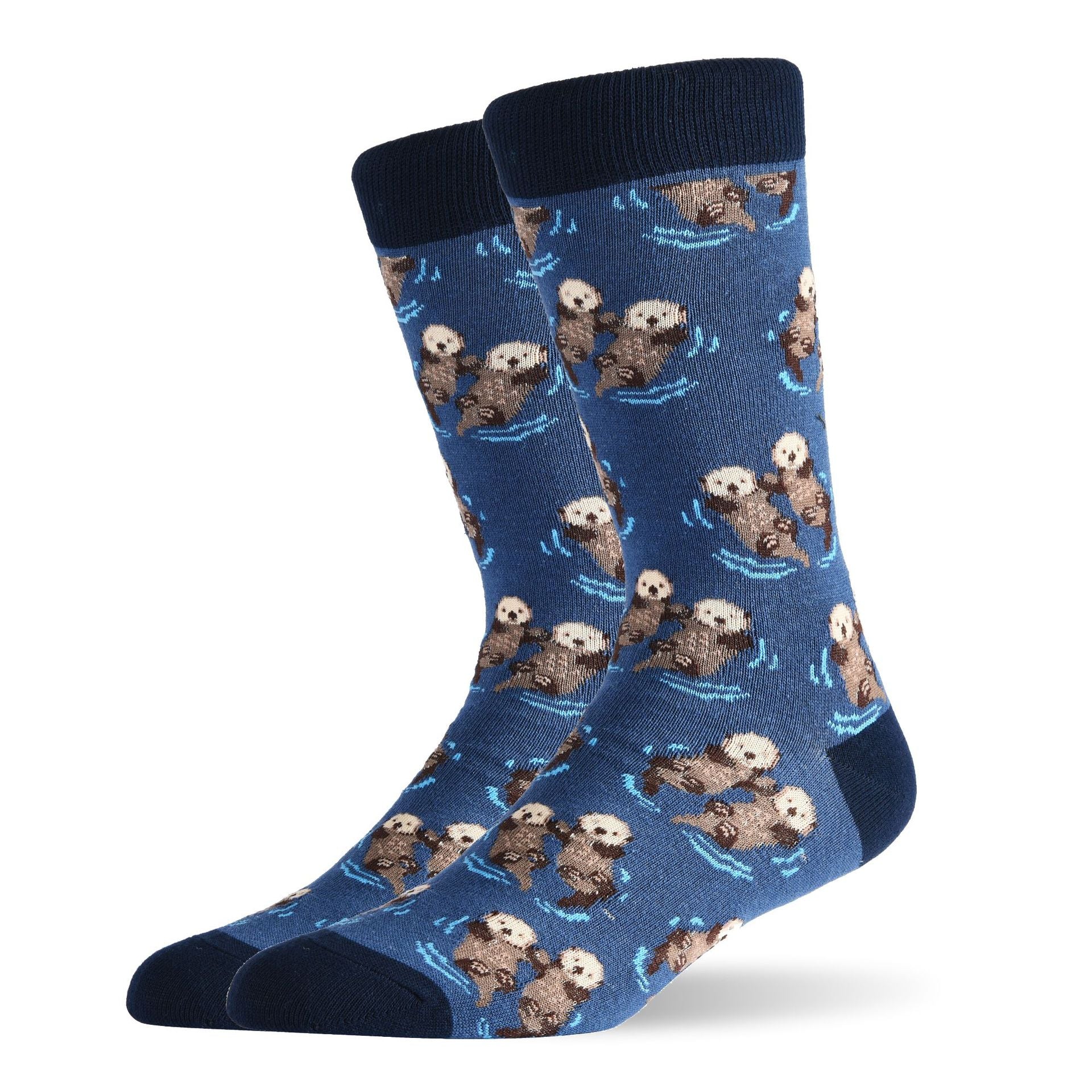Men’s Dapper Shark High-Crew Socks – Creative Casual Winter Socks