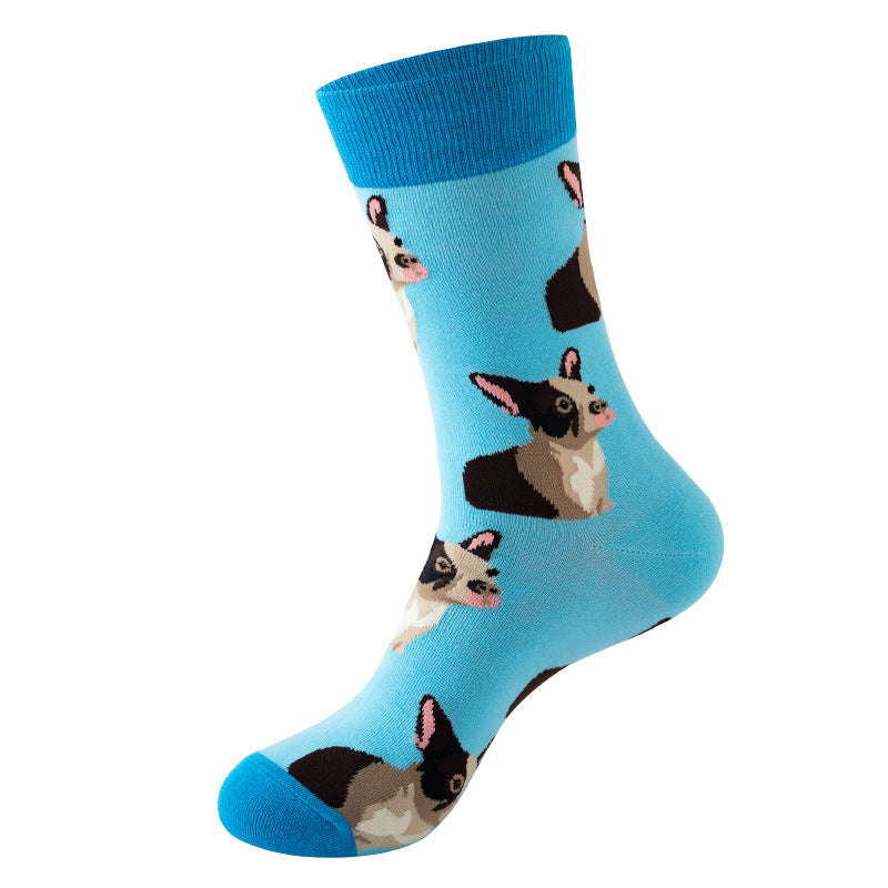 Unisex Crazy Critter Mid-Calf Socks – Novelty Cotton Socks for Autumn Winter