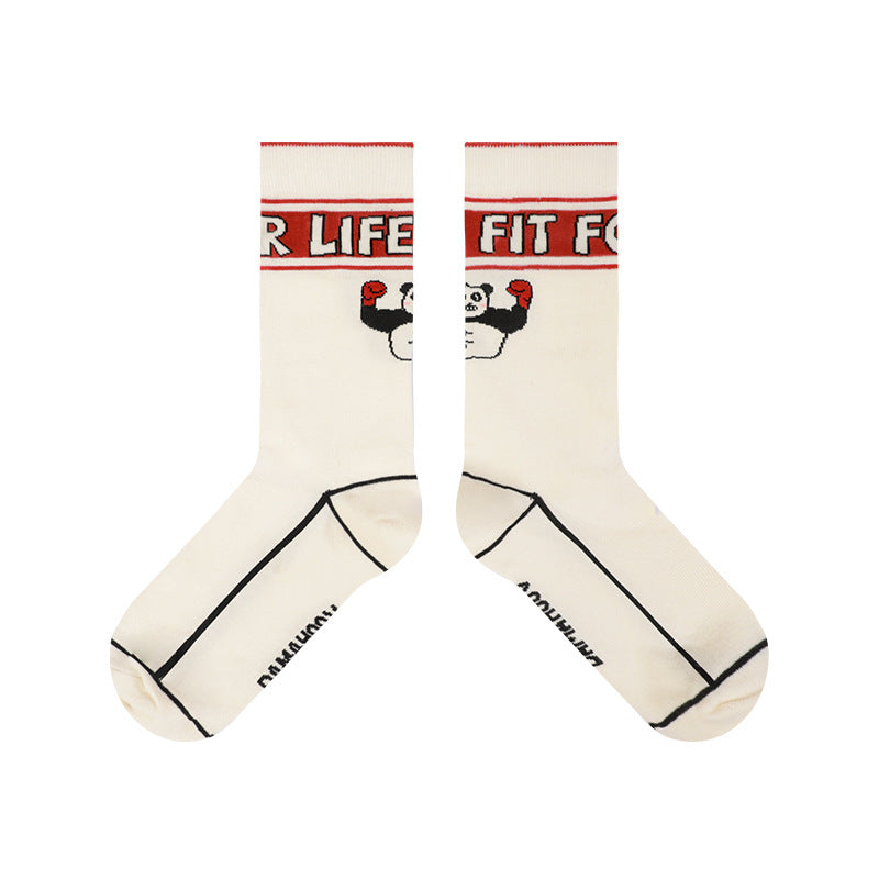 Women’s Cute Lounge Crew Socks – Lightweight Moisture-Absorbing Home Socks