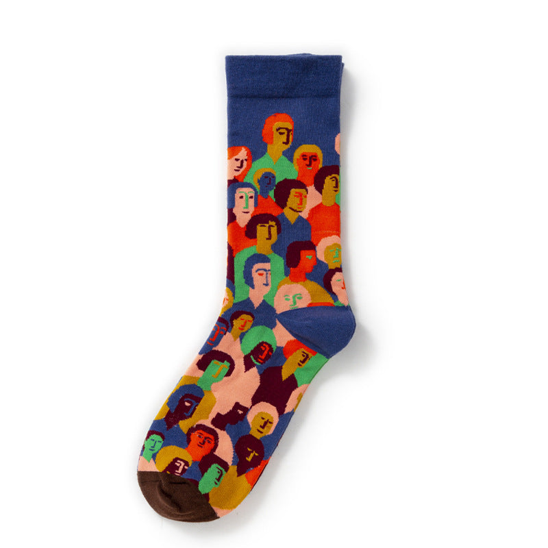 Gallery Edit Art-Inspired Combed Cotton Crew Socks