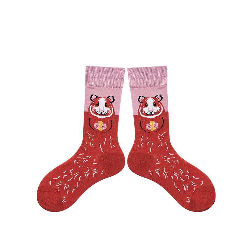 Unisex Playful Doodle Mid-Calf Socks – Casual Couple Streetwear Socks