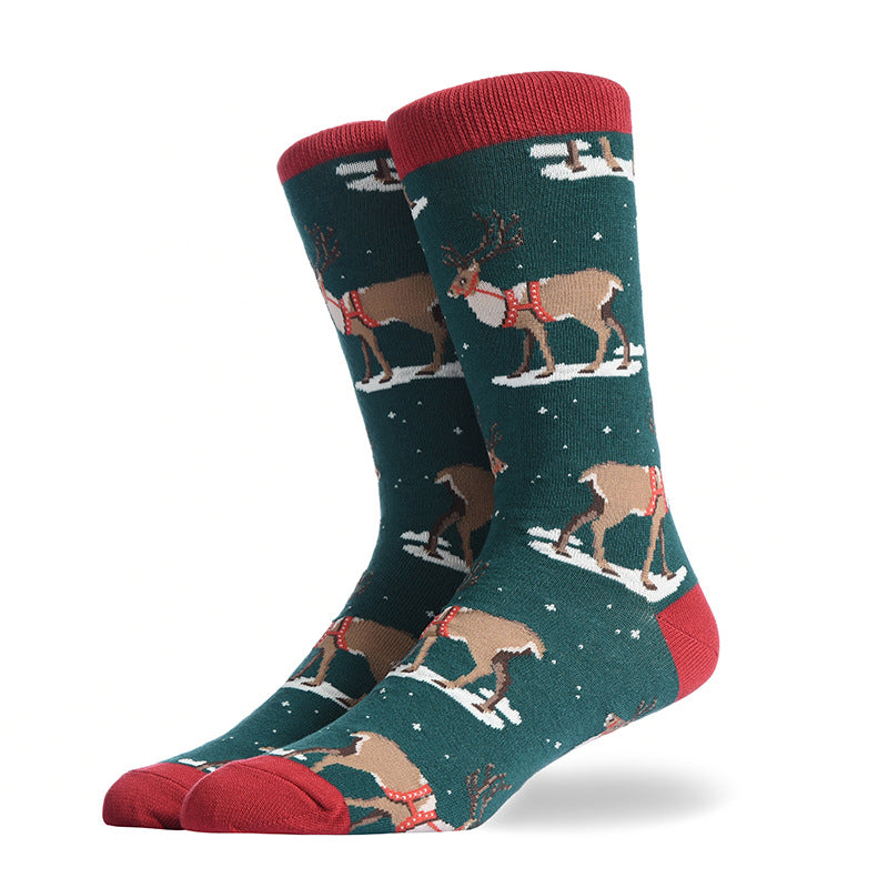 Men’s Street Food Crew Socks – Quirky Burger and French Fry Everyday Socks