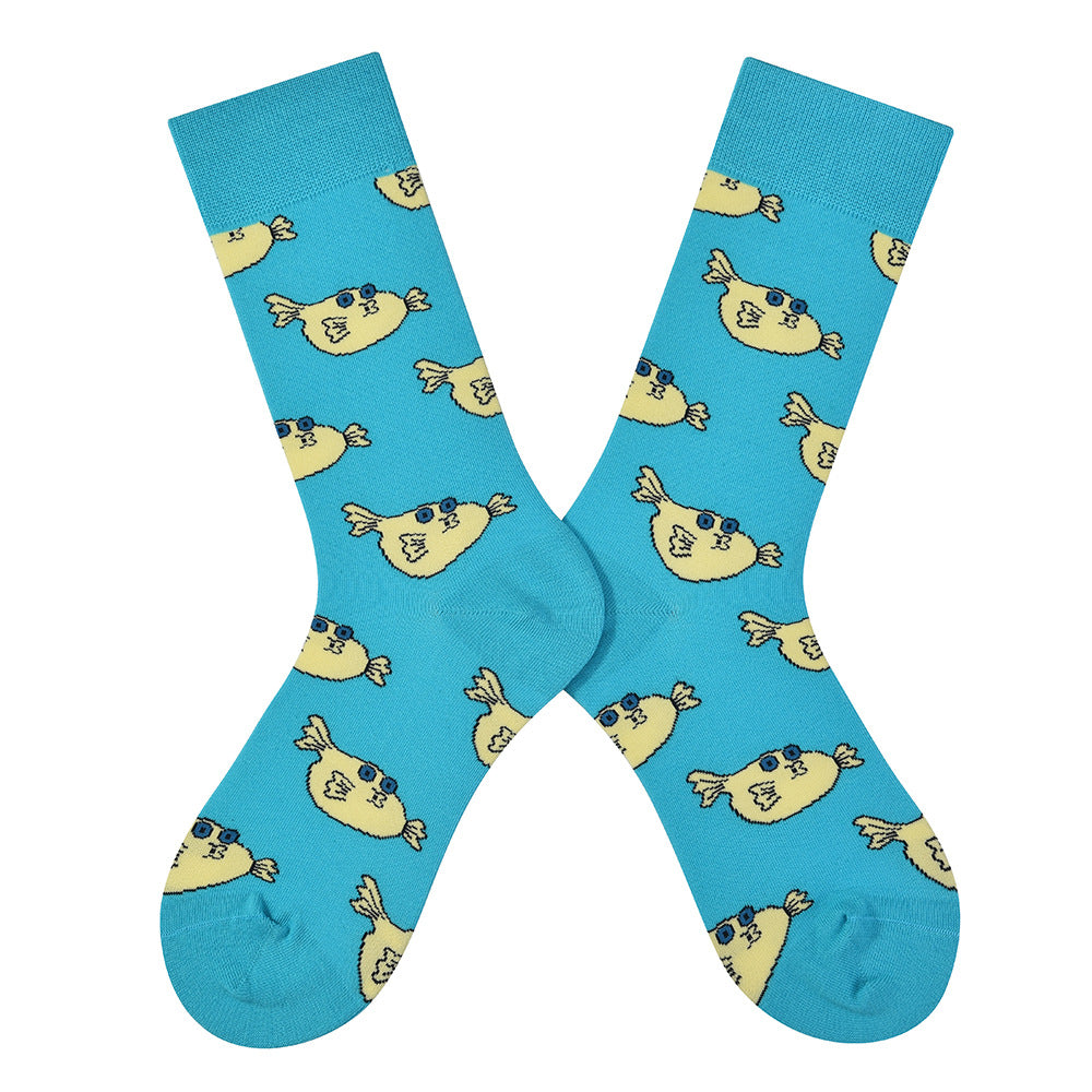 Women’s Cheerful Letter Mid-Calf Socks – Bright Cotton-Blend Everyday Socks