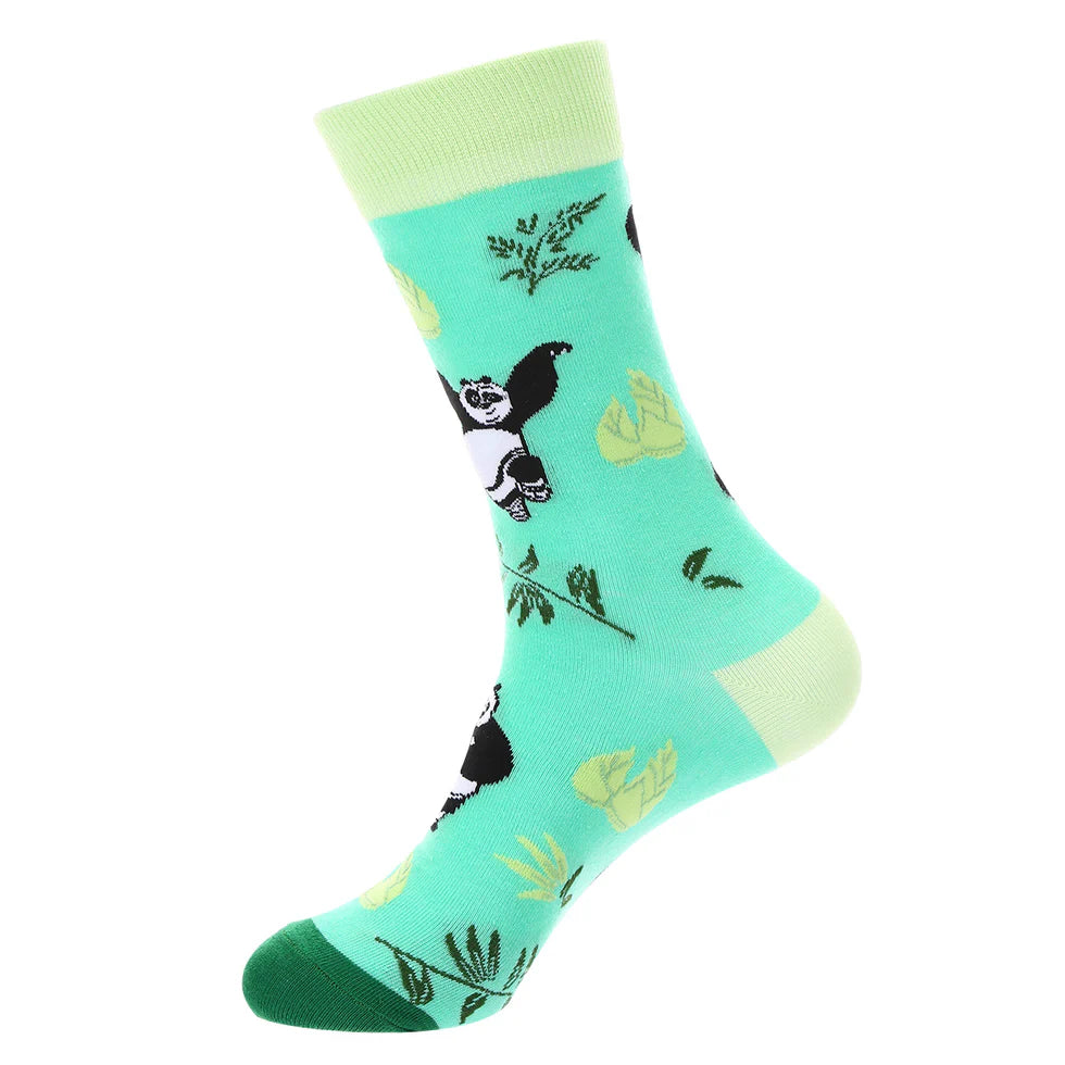 Unisex Cartoon Panda Crew Socks – Fall Winter Cotton Casual Socks