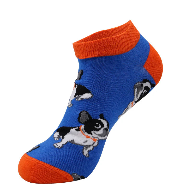 Men’s Novelty Fruit Boat Socks – Thin Cotton Low Cut Summer Socks