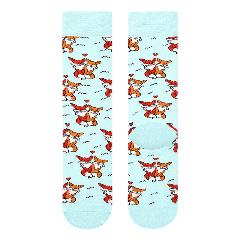 Women’s Quirky Creature Long Crew Socks – Comfortable Cold Weather Casual Socks