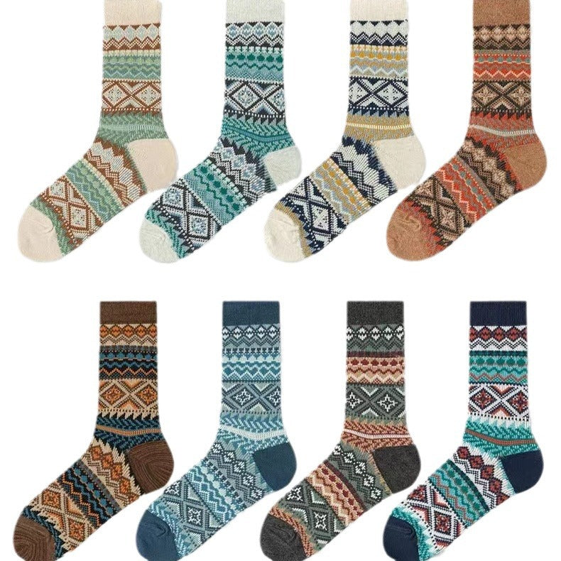 Vintage Check Slouch Crew Socks