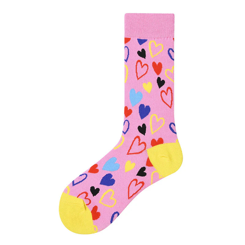 Women’s Cartoon Burger Crew Socks – Cute Nordic-Inspired Food Socks