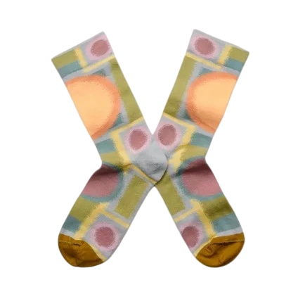 Women’s Warm-Tone Wildlife Mid-Calf Socks – Retro Parisian Oil Painting Socks