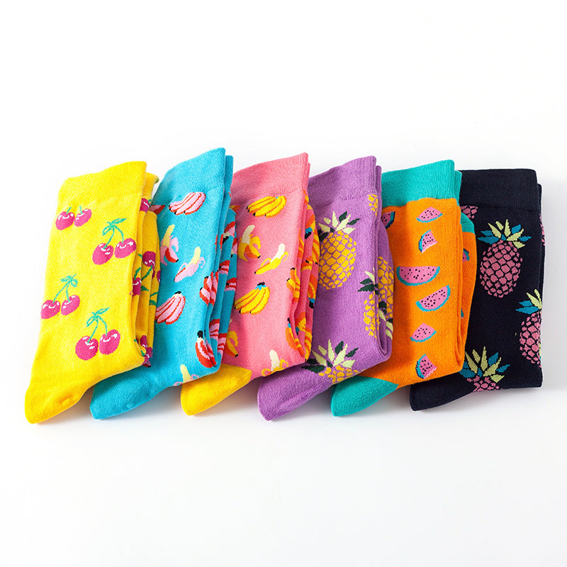 Fruit Pattern Crew Socks