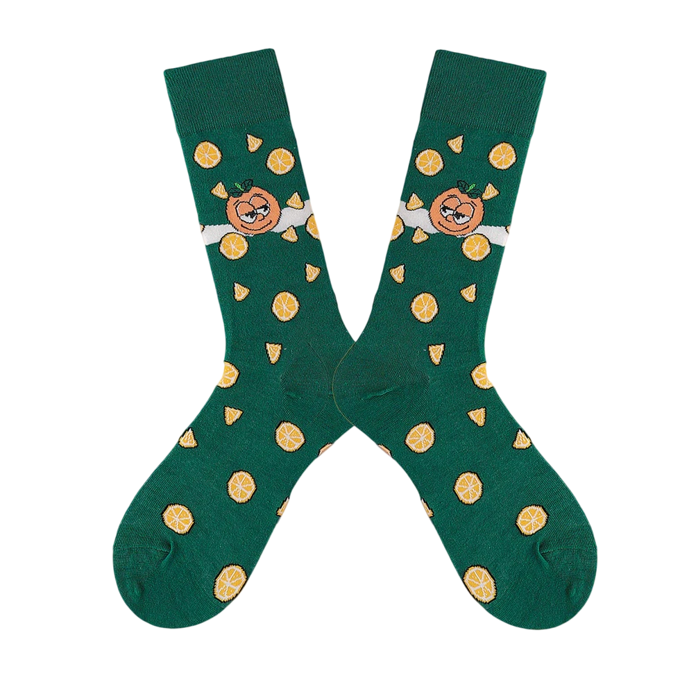 Women’s Scandinavian-Inspired Critter Long Socks – Vibrant Geometric Fashion Socks