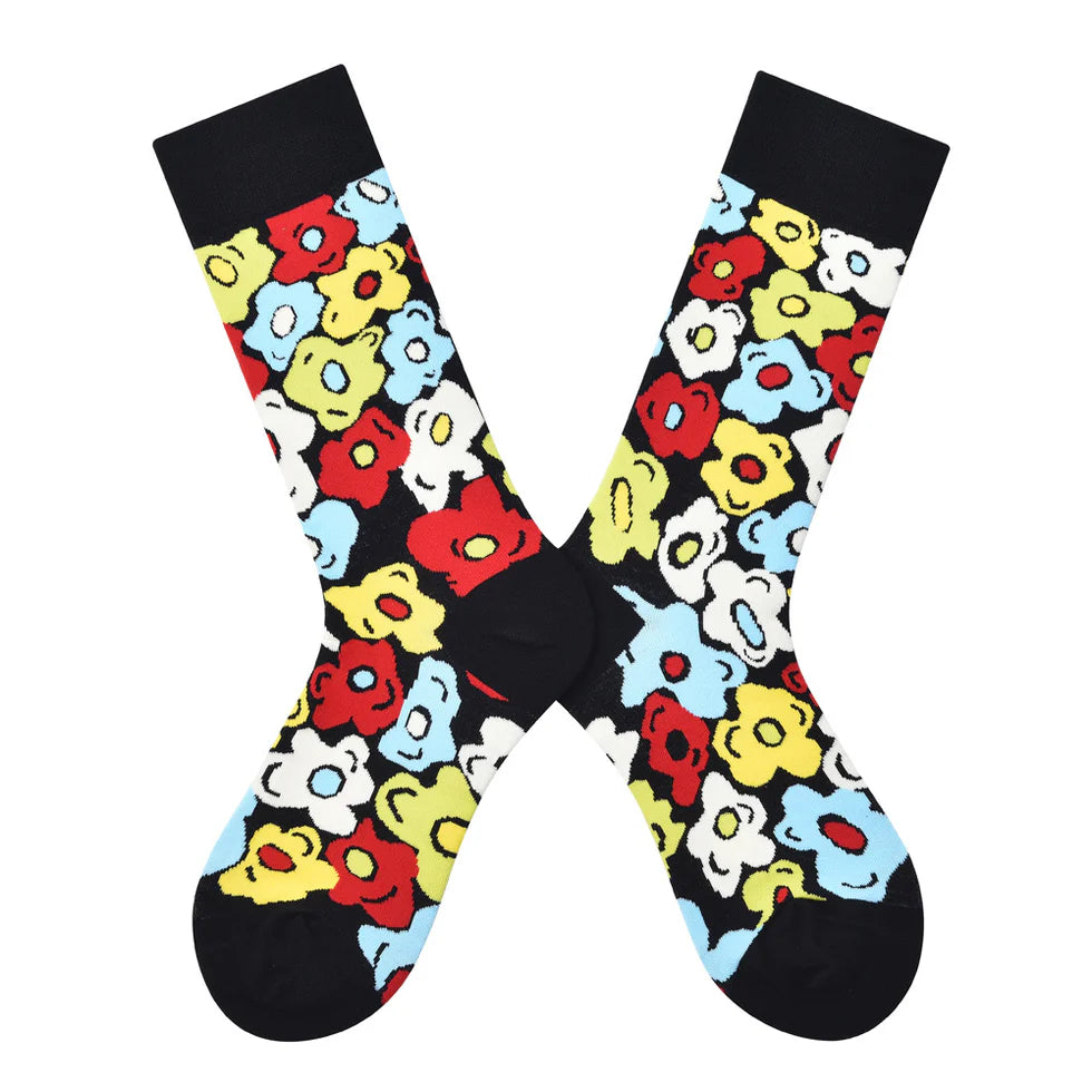 Women’s Solid Color Crew Socks – French-Inspired Streetwear Fashion Socks