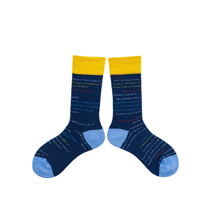 Unisex Playful Doodle Mid-Calf Socks – Casual Couple Streetwear Socks