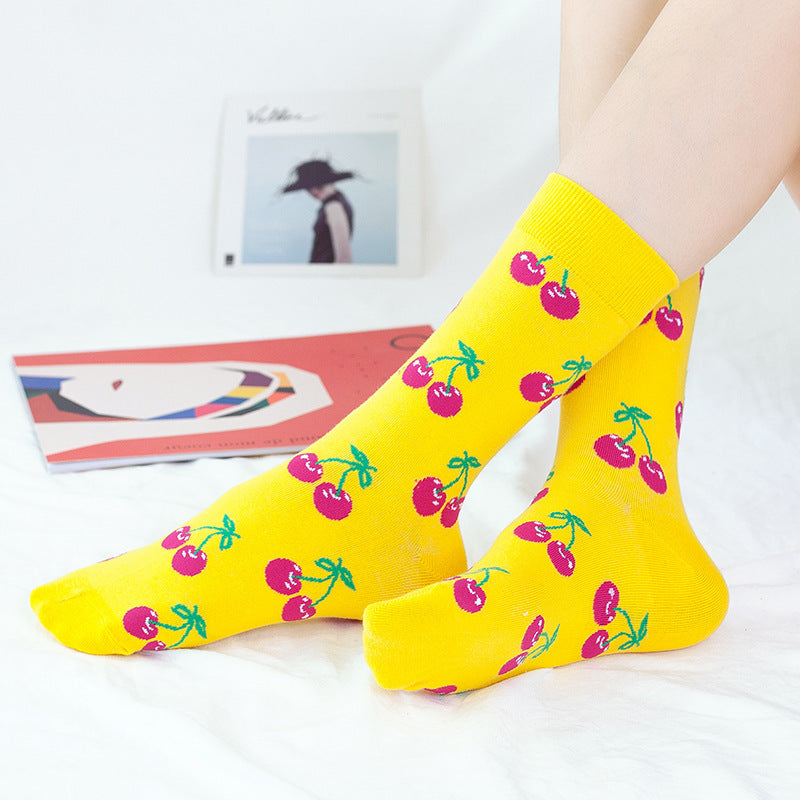 Fruit Pattern Crew Socks