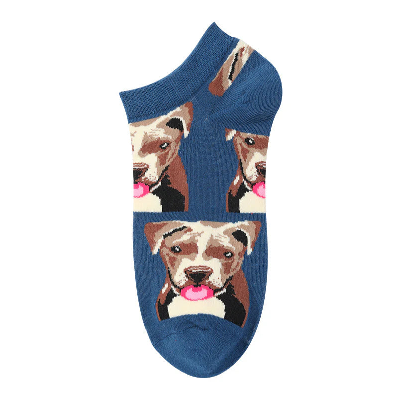 Unisex Abstract Animal No-Show Socks – Fun Thin Cotton Casual Socks