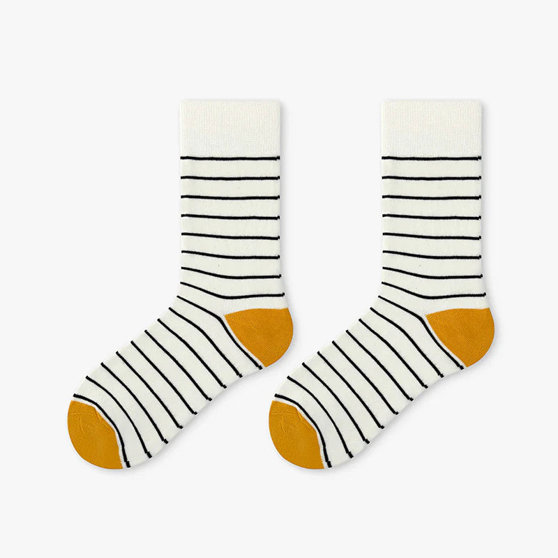 Unisex Shark Graphic Sport Crew Socks – Korean-Inspired Preppy Cotton Socks