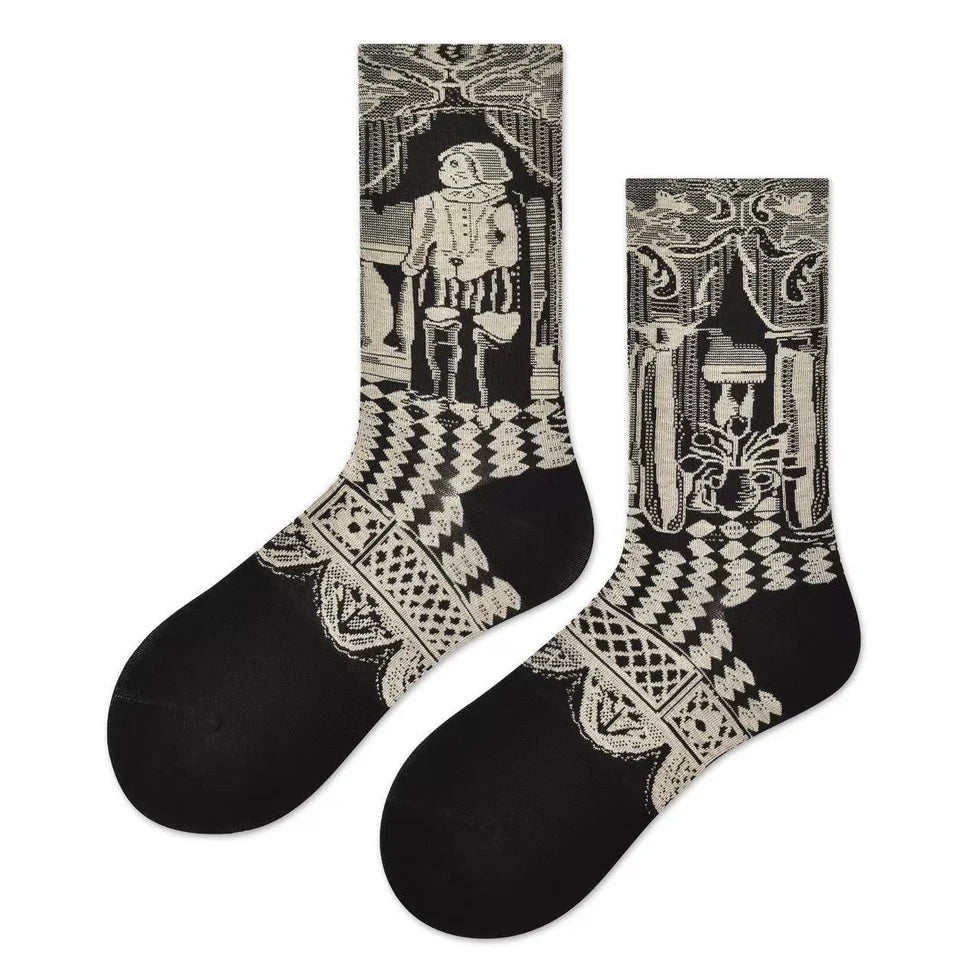 Women’s Mulberry Silk-Blend Crew Socks – Japanese-Inspired Lightweight Summer Socks