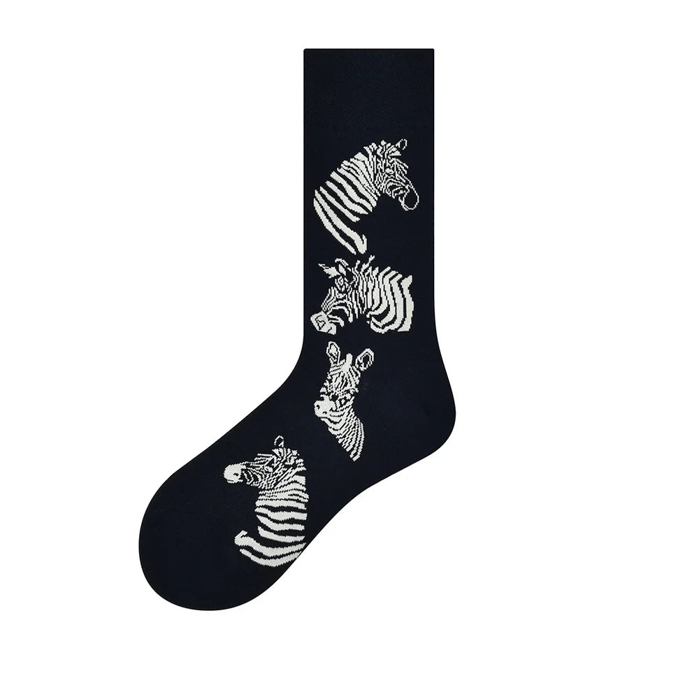 Unisex Scandinavian-Inspired Couple Crew Socks – Casual Fall Winter Everyday Socks