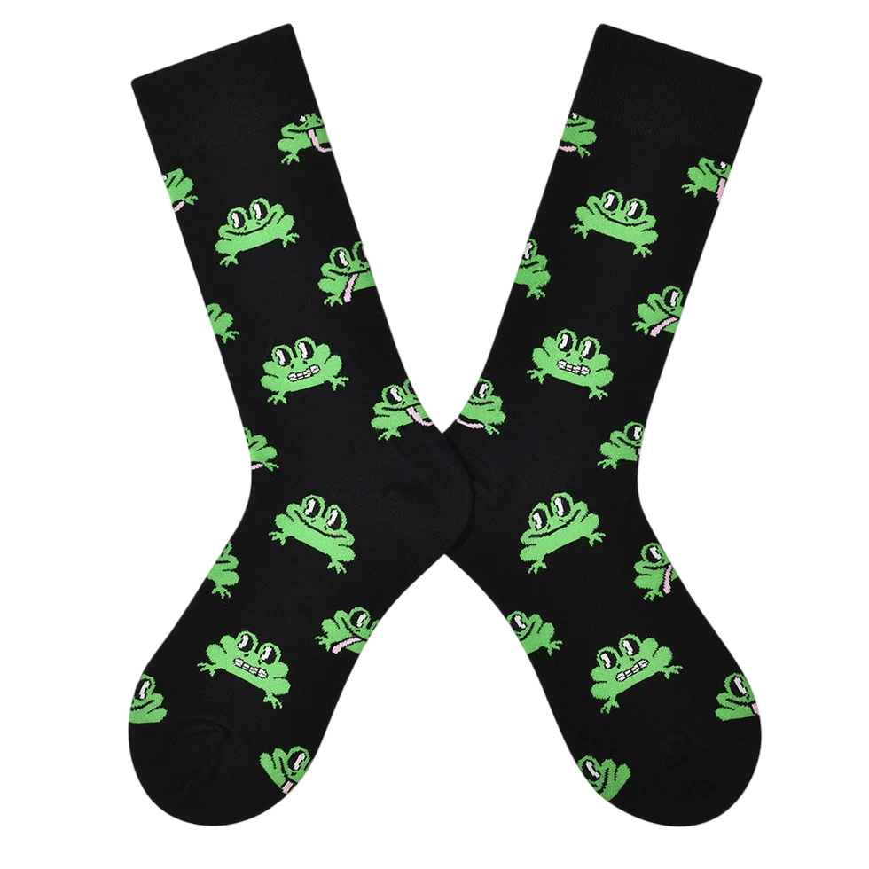 Women’s Joyful Animal Crew Socks – Colorful Cotton-Blend All-Season Socks