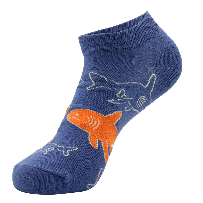 Men’s Fresh Fruit Ankle Socks – Thin Moisture-Absorbing Casual Socks