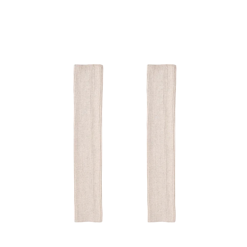Women’s White Thick Slouch Leg Warmers – Preppy Calf-Length Winter Boot Socks