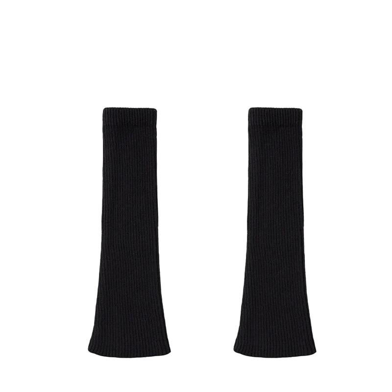 Women’s Flared Rib-Knit Leg Warmers – Retro Bell-Bottom Winter Boot Covers