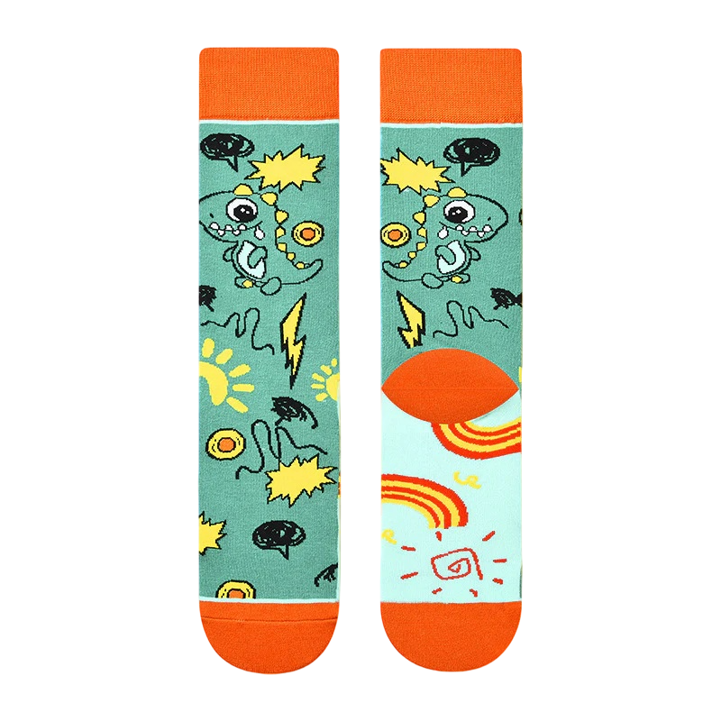 Women’s Whimsical Character Tube Socks – Moisture-Absorbing Cotton-Blend Winter Socks