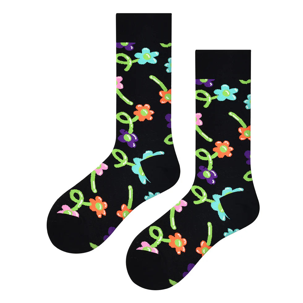 Unisex Cozy Color-Pop Mid-Calf Socks – Relaxed Matching Socks for Cool Seasons