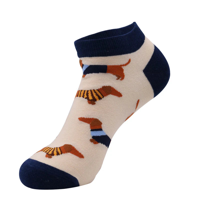 Men’s Novelty Fruit Boat Socks – Thin Cotton Low Cut Summer Socks