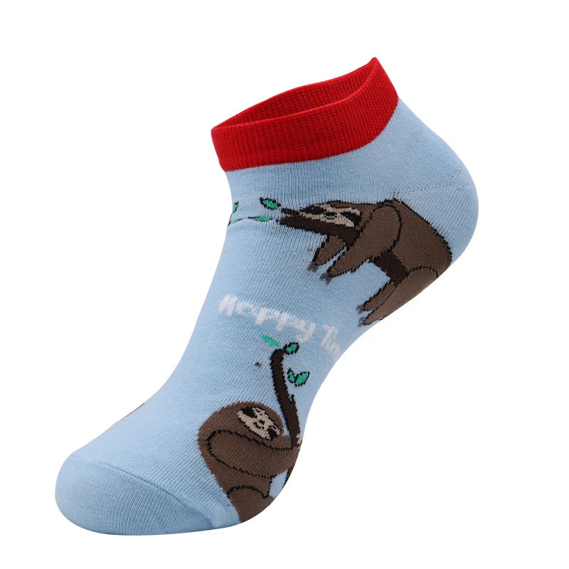 Men’s Novelty Fruit Boat Socks – Thin Cotton Low Cut Summer Socks