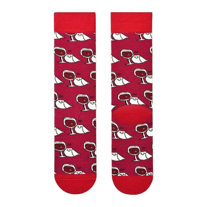 Women’s Novelty Animal Art Tube Socks – Relaxed Cotton-Blend Autumn Socks