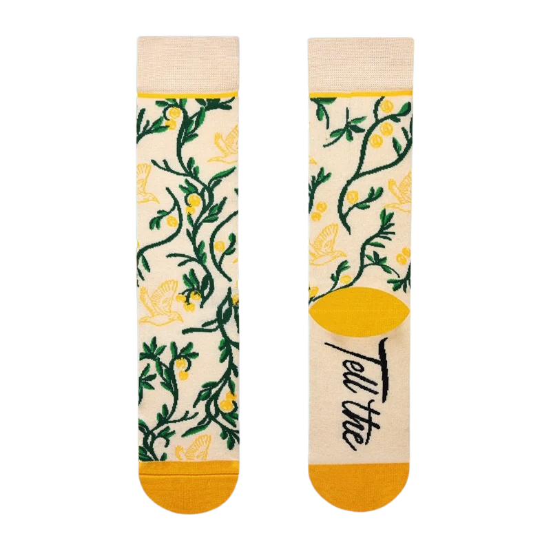 Women’s Playful Illustrated Tube Socks – Comfortable Casual Socks for Fall Winter