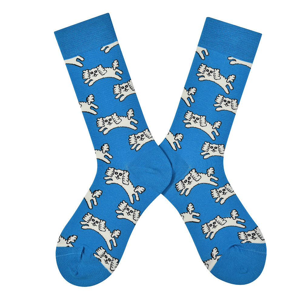 Women’s Cheerful Letter Mid-Calf Socks – Bright Cotton-Blend Everyday Socks