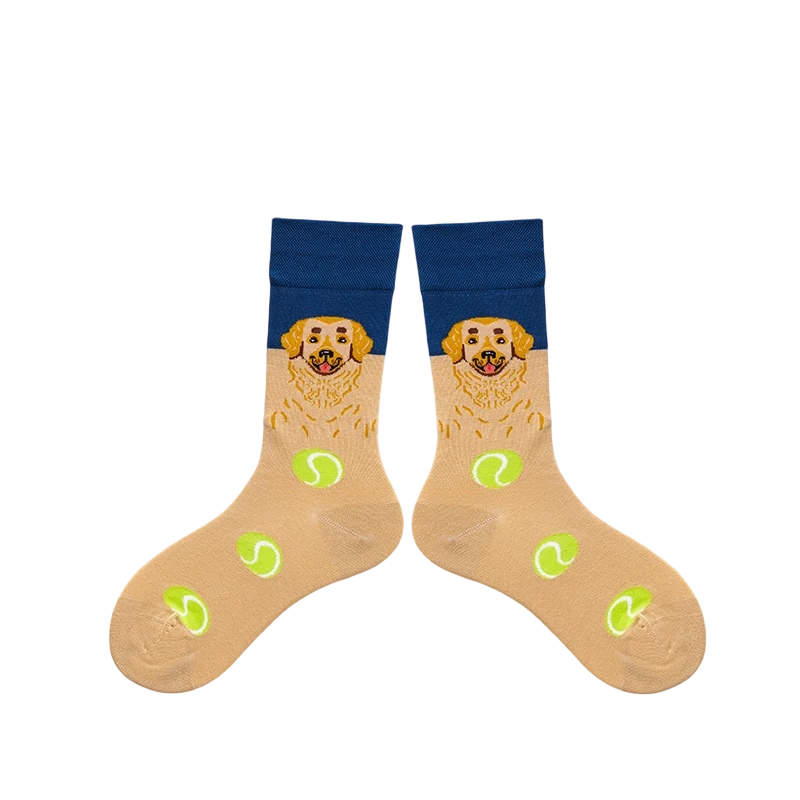 Unisex Illustrated Pop Crew Socks – Colorful Autumn Winter Matching Socks